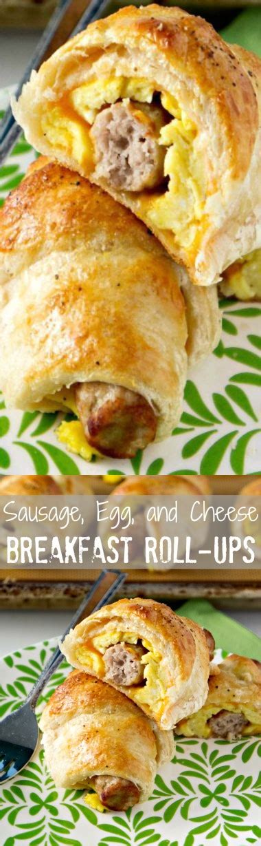 Sausage Egg And Cheese Breakfast Roll Ups