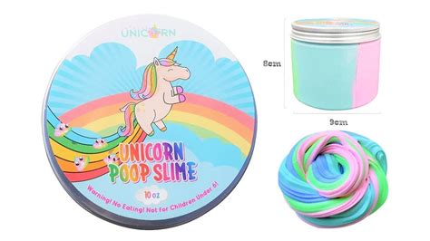 Unicorn Poop Slime,Large Size 10 Oz,Fluffy Rainbow Poop Slime - Buy Unicorn Poop Slime,10oz ...