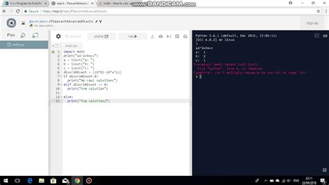 Python Programming Quadratic Equation Solver Part 1 Youtube