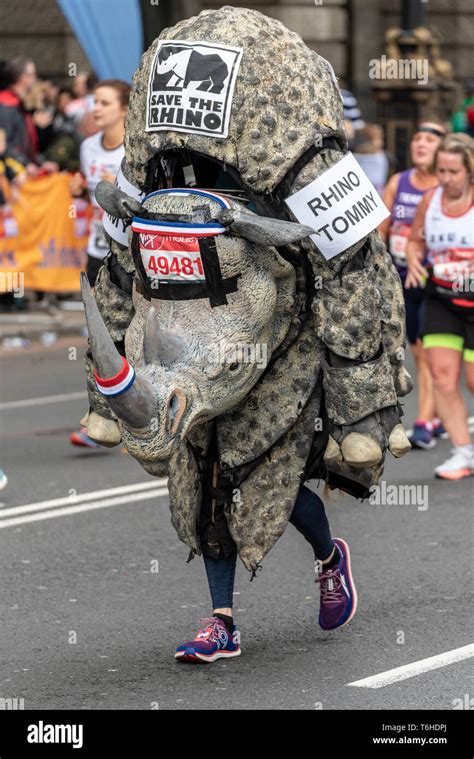 Rhino costume marathon hi-res stock photography and images - Alamy