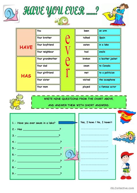 Have You Ever English Esl Worksheets Pdf And Doc