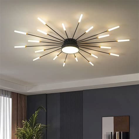 Minifair Plafonnier Led Moderne T Tes Lustres Noirs Semi