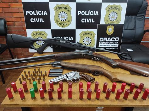 Polícia Civil apreende armas e munições no Botucaraí