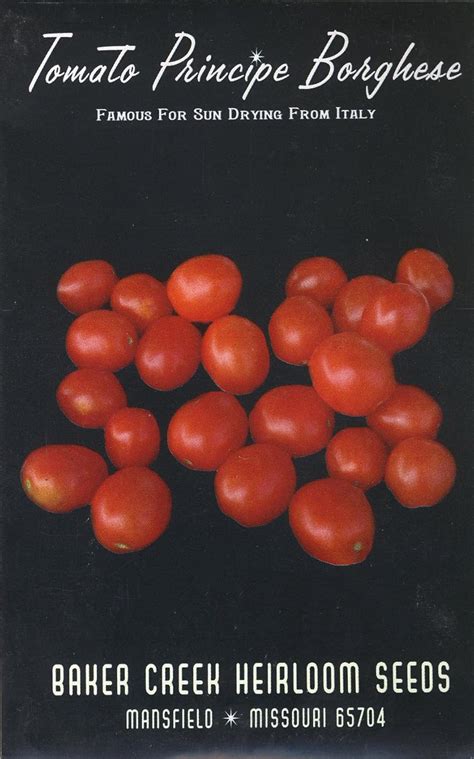 Honeyman Farms 3451 Principe Borghese Tomato Seed Packet