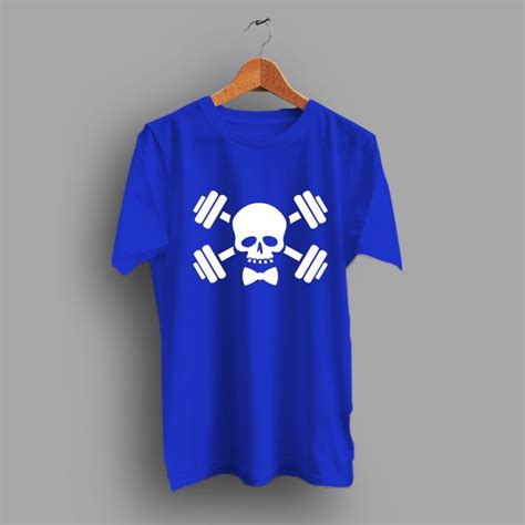 Functional Fitness Skull Barbell T Shirt By Hotvero