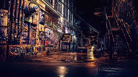 Street, graffiti, urban, photography, city, night, HD wallpaper ...