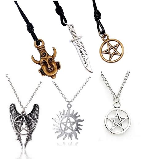 Kit 6 Peças Colar Amuletos Da Serie Supernatural Elo7