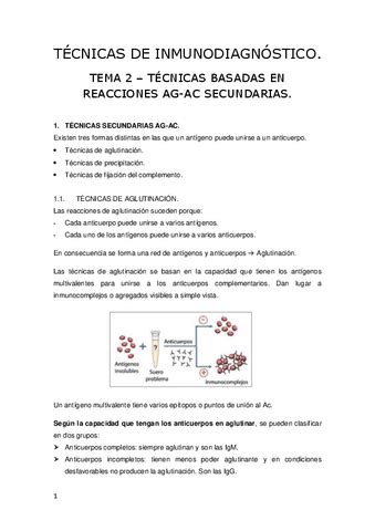 Tema 5 Tecnicas De Inmunodiagnostico Pdf