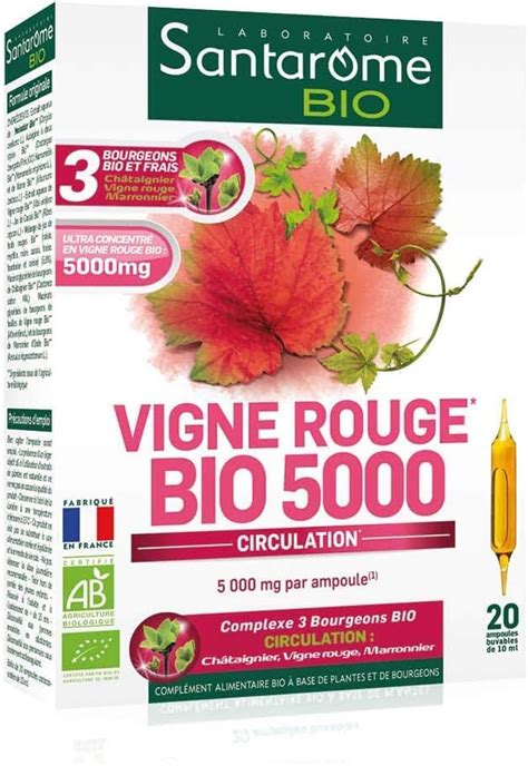 Santarome Bio Vigne Rouge Bio Compl Ment Alimentaire Jambes L G Res