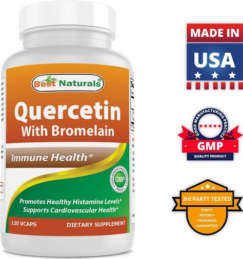 Best Naturals Quercetin With Bromelain Veggie Capsules 800mg