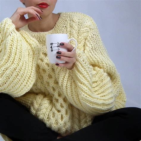 Cable Knit Sweater Oversized Sweater Chunky Sweater Knit Etsy