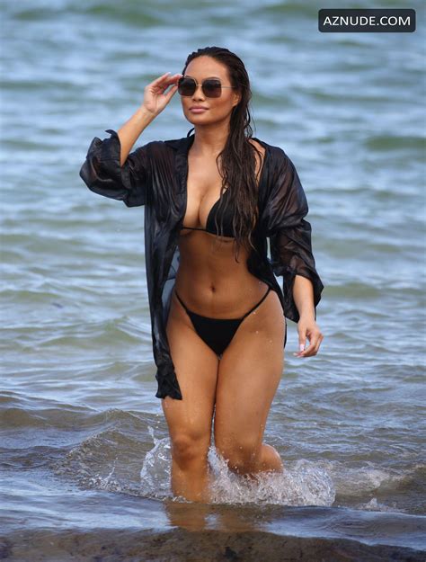 Daphne Joy Shows Off Her Unreal Curves In A Tiny Black Bikini On The