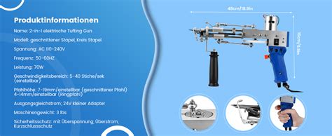 Aomdom Tufting Gun 2 en 1 5 40 Étapes S Tufting Gun Cut and Loop 7 21