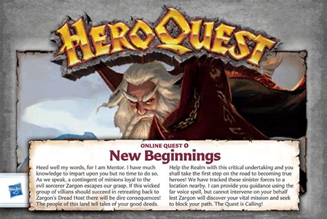 HeroQuest Official Quest Order - Elvyler's Game Room