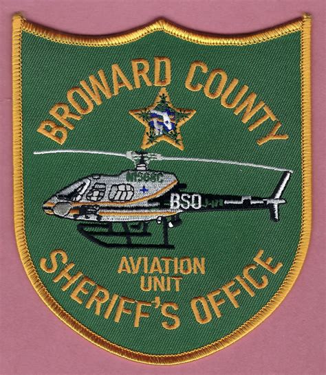 Broward County Sheriff Florida Helicopter Aviation Unit Police Patch