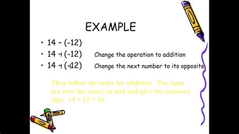 Subtracting Integers Youtube