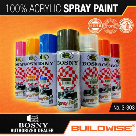 Bosny Acrylic Spray Paint Solid Colors No 3 303BUILDWISE NEW