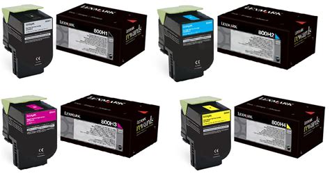 Original Lexmark 800H CMYK Multipack High Capacity Toner Cartridges