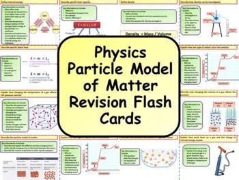 Physics Particle Model Of Matter Revision Flash Cards Instructions