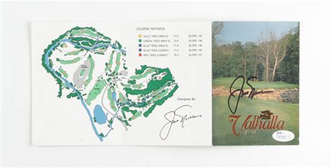 Jack Nicklaus Signed Valhalla Golf Club 4x5 Scorecard Jsa Pristine