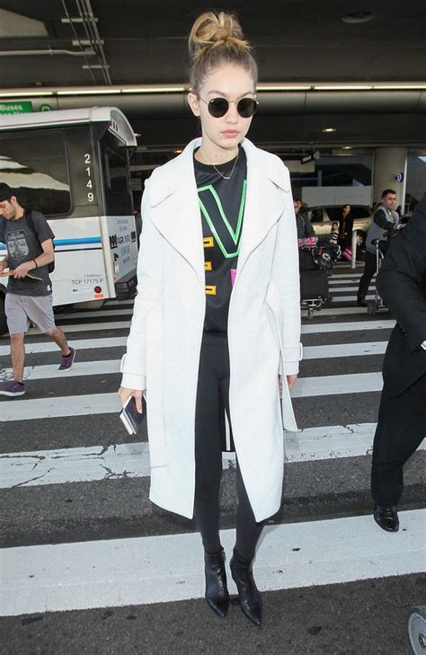 Athleisure Aesthetic Gigi Hadids White Trench Sweatshirt And