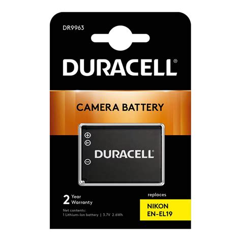 Bateria Duracell DR9963 3 7V 700mAh Li Ion Nikon EN EL19 Coolpix