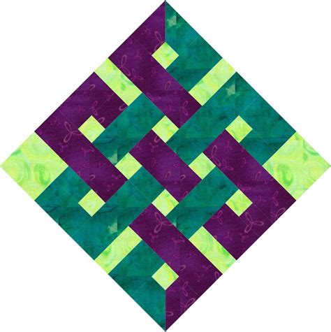 Eternity Knot Paper Pieced Quilt Block Pattern Instant Download Pdf 3