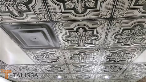 206 Antique Silver Faux Tin Ceiling Tile Diy Home Decor Install