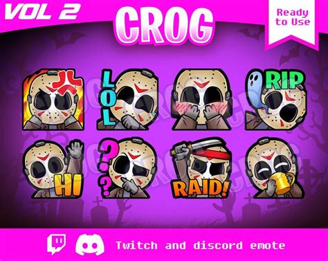 Twitch Emote Volume X Cute Horror Twitch Emotes Package Jason Emote