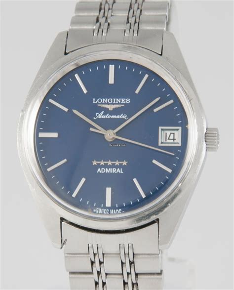 Longines Automatic Admiral 5 Stars Steel 35mm 1970s Ref 1563 For