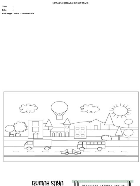 Mewarnai Berbagai Bangun Ruang | PDF