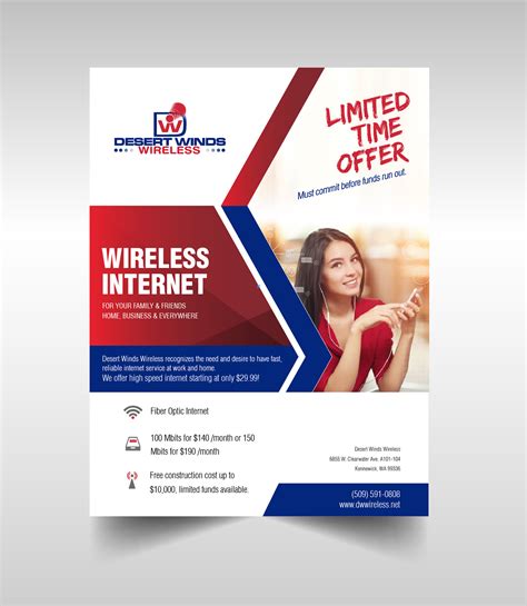 Modern Professional Internet Service Provider Flyer Design For A