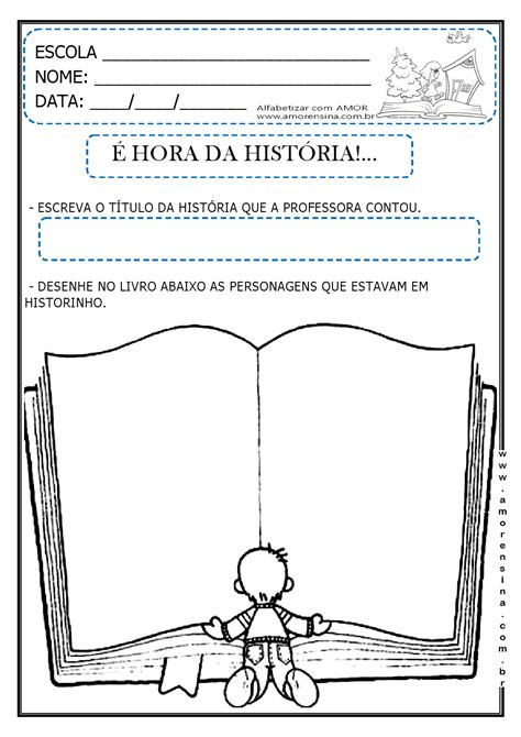 DIA DO LIVRO HISTORINHO O LIVRINHO PERDIDO HISTÓRIA E ATIVIDADES