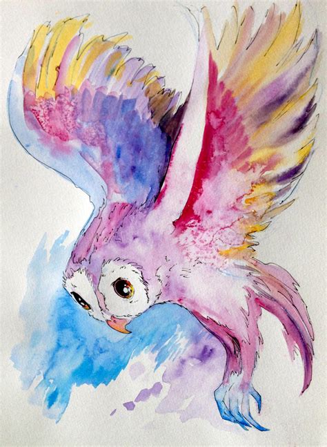 Owl Watercolor Study By Dw Miller By Conceptsbymiller On Deviantart