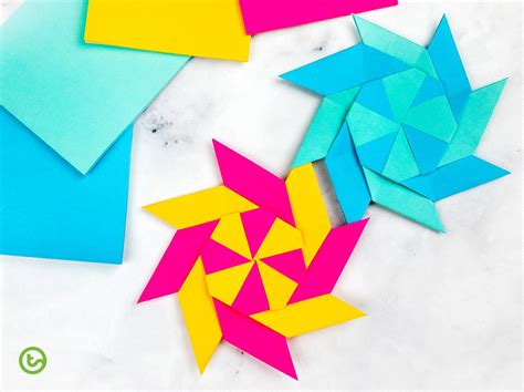 Origami Transforming Ninja Star (Using Sticky Notes) | Teach Starter