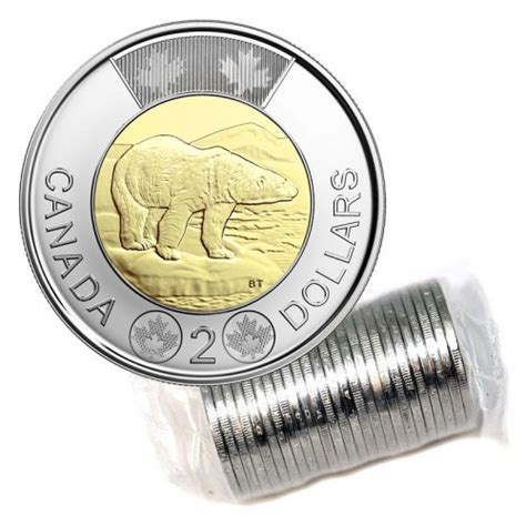 2018 Canadian $2 Polar Bear Toonie Original Coin Roll