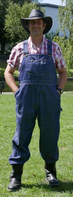 Mens Ladies Farmer Hillbilly Bib And Brace Dungarees Overalls Costume Outfit Sz M Costume