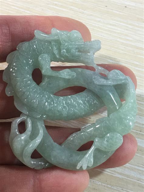 Natuurlijke Myanmar Een Hanger Hollow Hand Gesneden Dragon Jade Jade Et