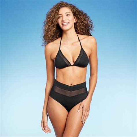 Women S Esh Triangle Bikini Top Shade Shore Black ShopStyle Two