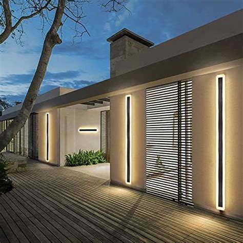 2pack 71inch Long Outdoor Modern Led Wall Light55w Waterproof Ip65 Warm White 110v Led Wall