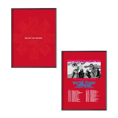 Red Hot Chili Peppers Global Stadium Tour Poster Set Red Hot Chili Peppers Poster Set