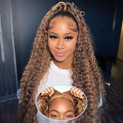 Amazon GIRL EVER Inch Honey Blonde X Pre Plucked Precut Hd Lace Front Wig Human Hair