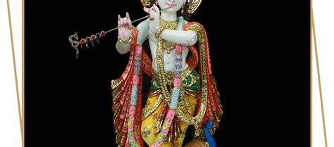 Krishna Murti Pure White Makrana Marble Krishna Idol