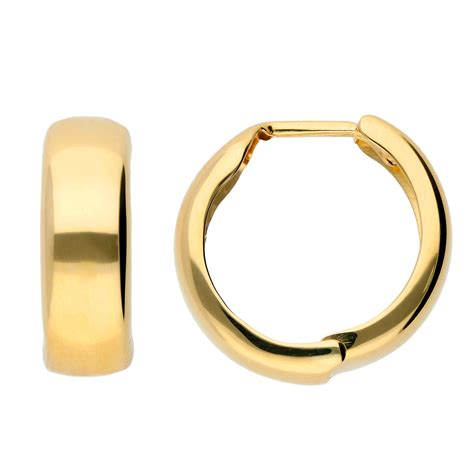 15mm 9ct Yellow Gold Hoop Earrings Buy Online Free Insured Uk Delivery