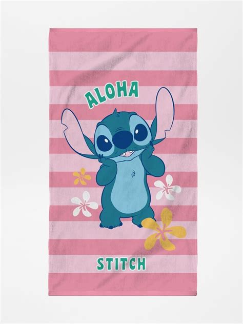 Drap De Plage Stitch Rose Kiabi