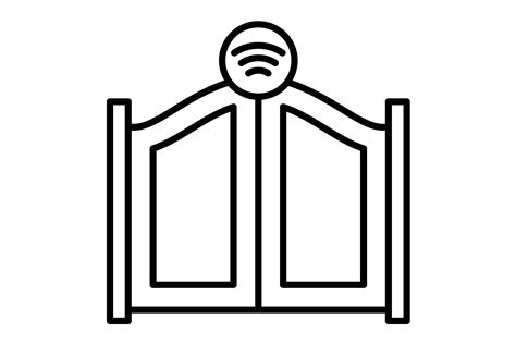 Smart Gate Outline Icon Graphic By Mahi Icons · Creative Fabrica