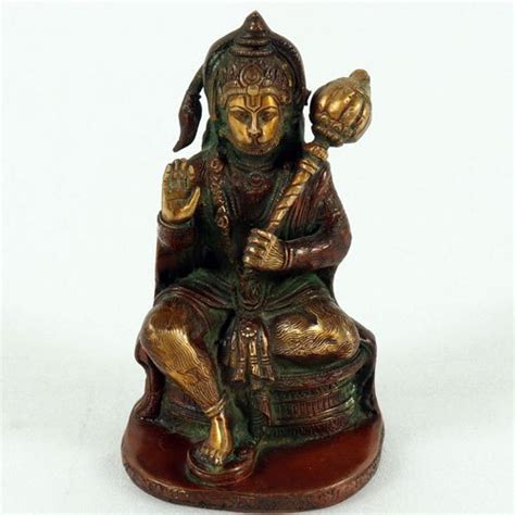 Durable Brass Hanuman Ji Sitting Idol At Best Price In Udaipur Blue