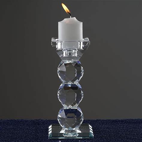 Efavormart 6 Tall Gemcut Premium Crystal Glass Votive Candle Holder Stand Home