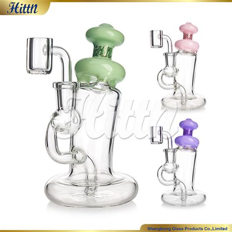 Hittn Glass 2024 New Design 5 9′′ Milk Glass Hand Blown Oil Rig Dab Rig Heady Borosilicate Glass