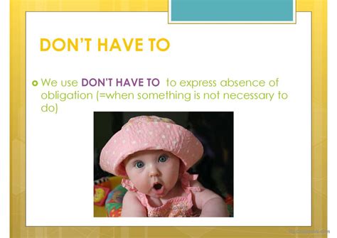 Use of have to: English ESL powerpoints